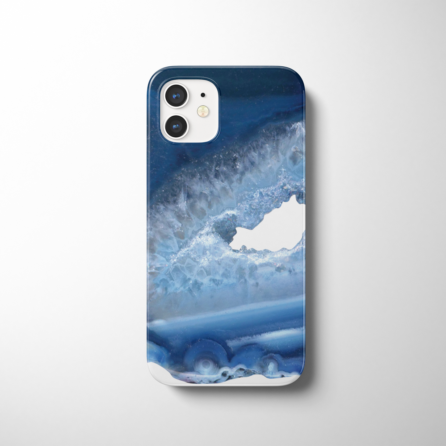 アクアブルーアゲートスライス ハードスマホケース - Aqua Blue Agate Slice