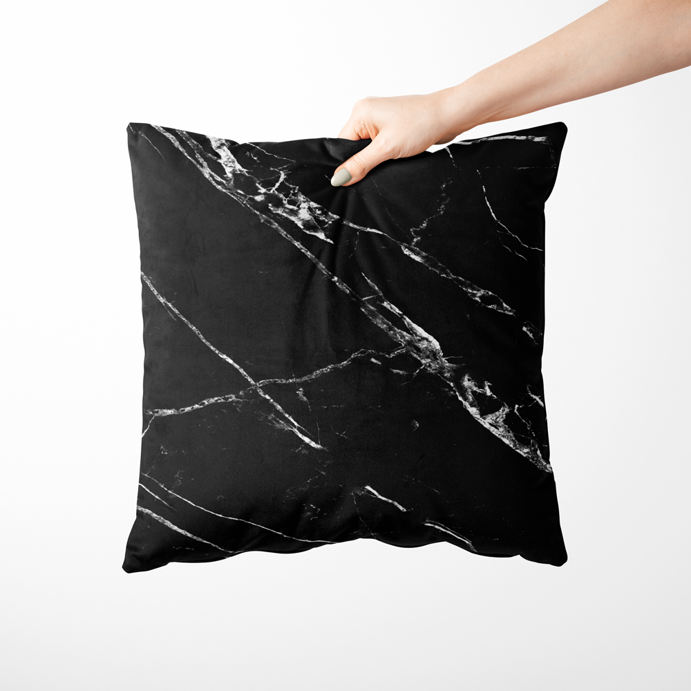 大理石天然石柄クッション-Black Marble【IIRIDO (イリド)- 石のない石屋】