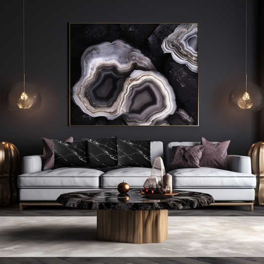 大理石天然石柄クッション-Black Marble【IIRIDO (イリド)- 石のない石屋】