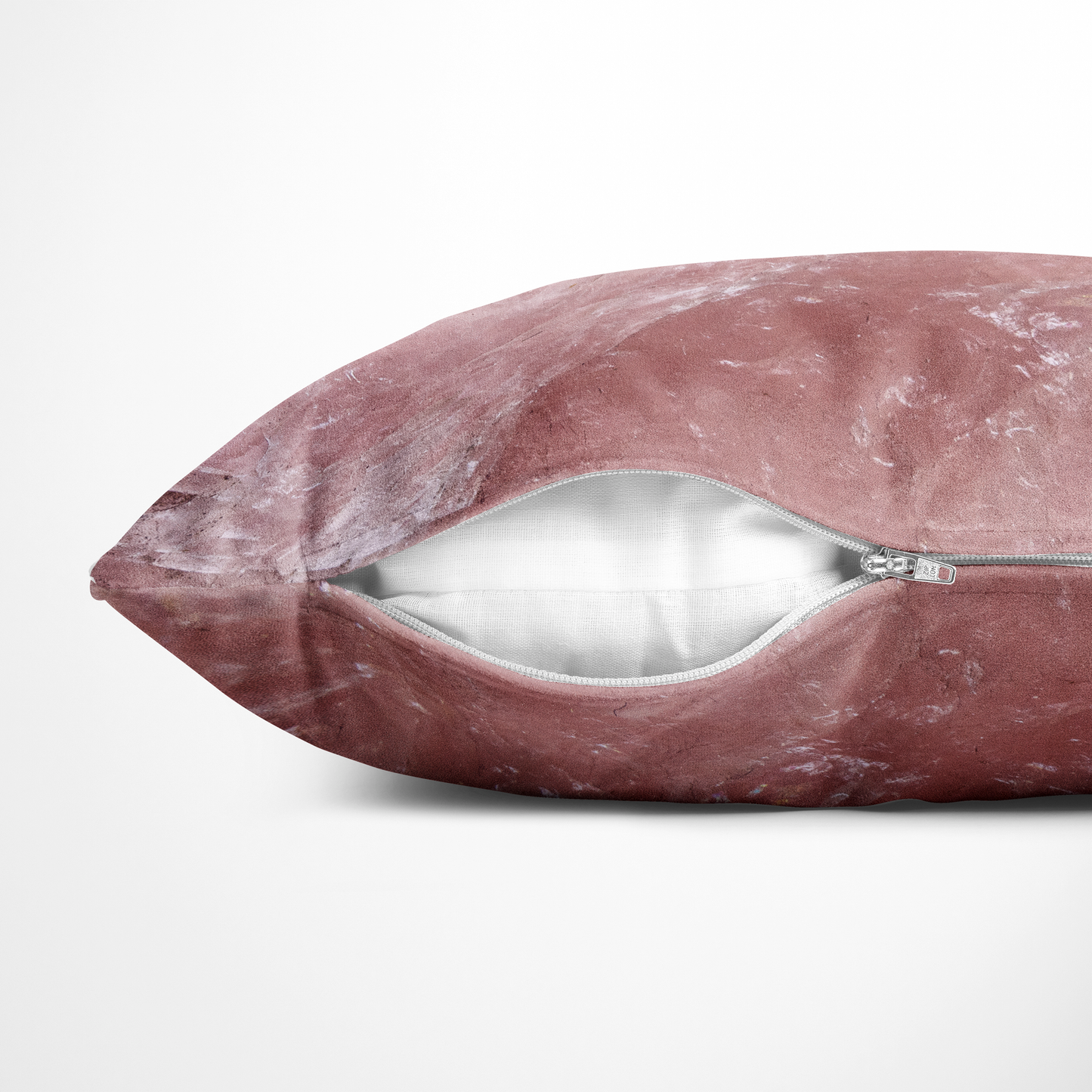 ローズクォーツ天然石柄クッション-Light Pink Rose Quarts【IIRIDO (イリド)- 石のない石屋】