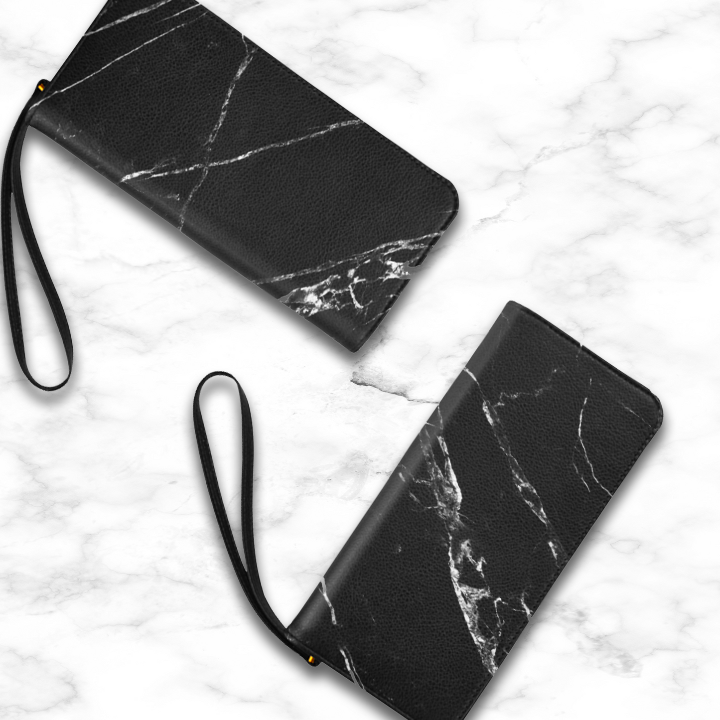 Black Marble Clutch Wallet
