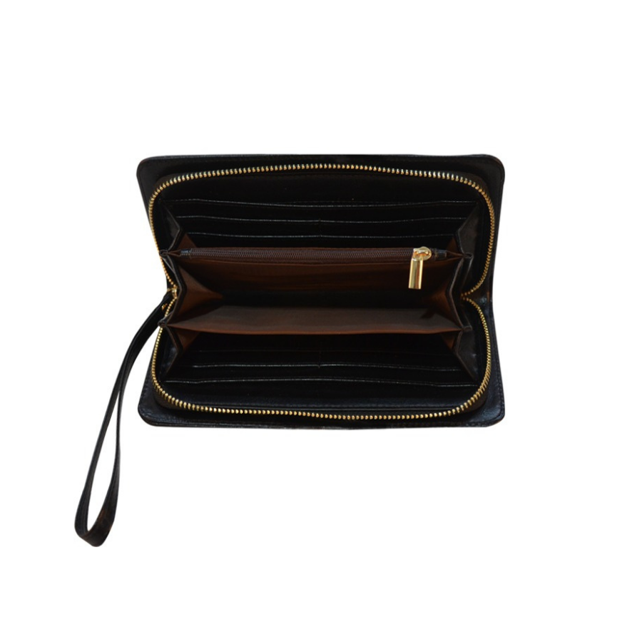 Black Marble Clutch Wallet