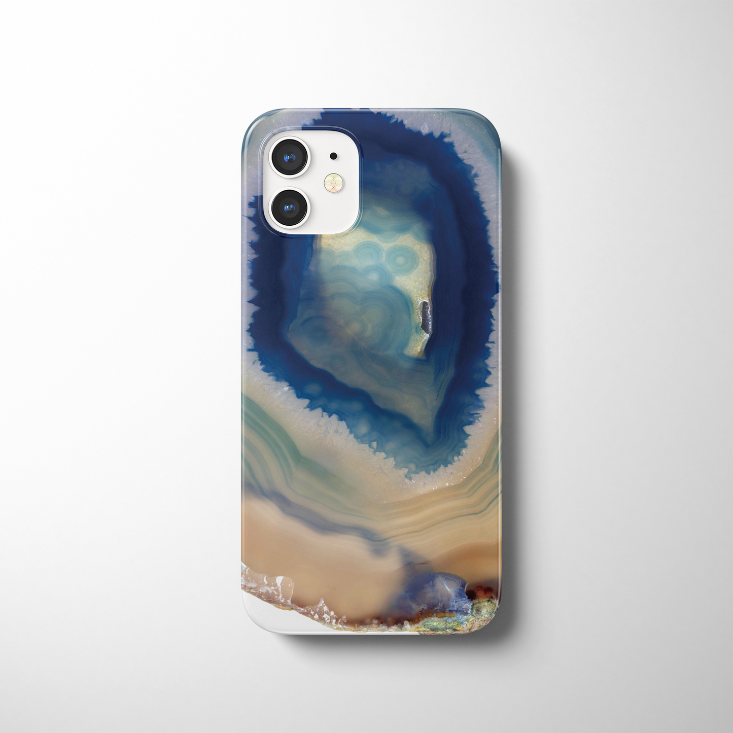 コバルトブルーアゲートスライス ハードスマホケース - Cobalt Blue Agate Slice