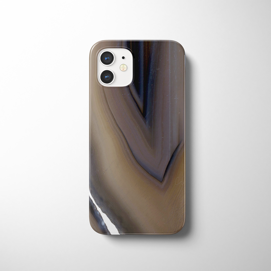 グレーアゲートスライス ハードスマホケース - Grey Agate Slice