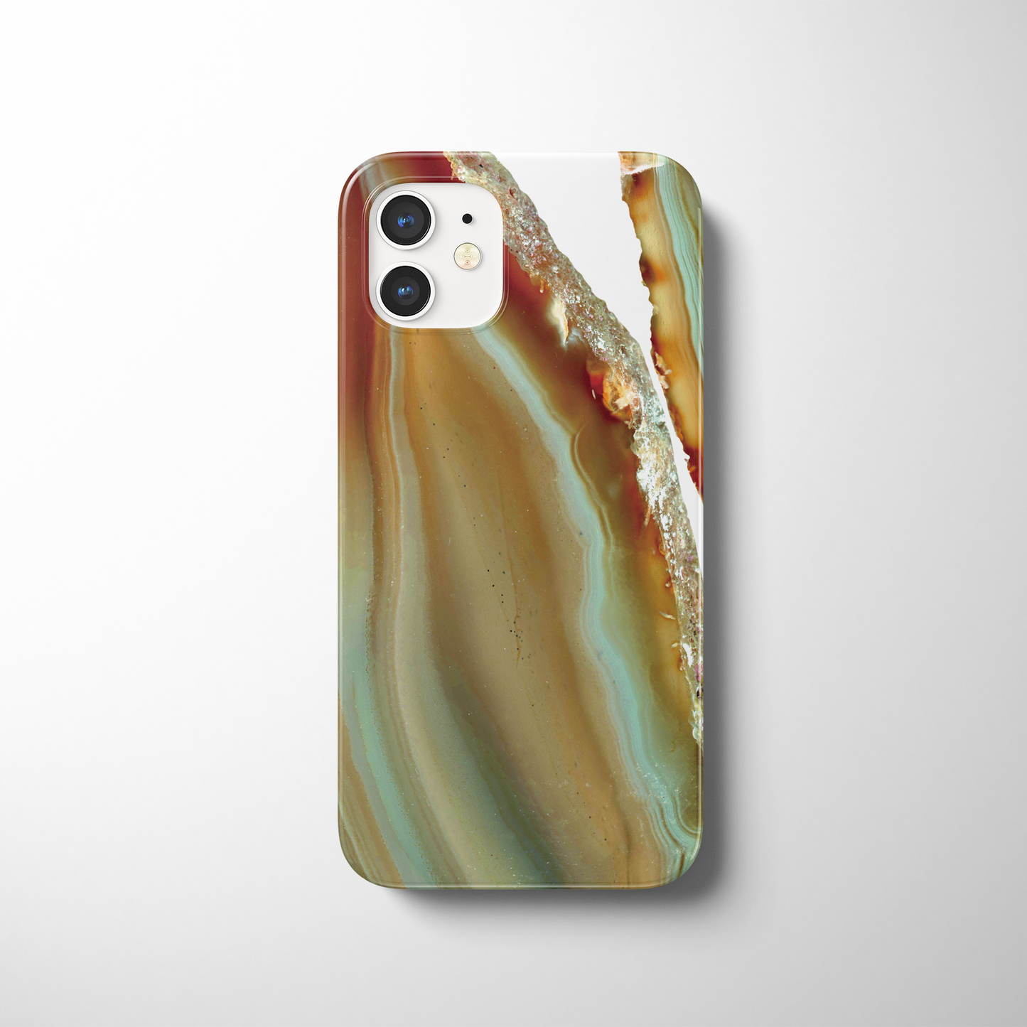 イエローアゲートスライス ハードスマホケース - Yellow Agate Slice