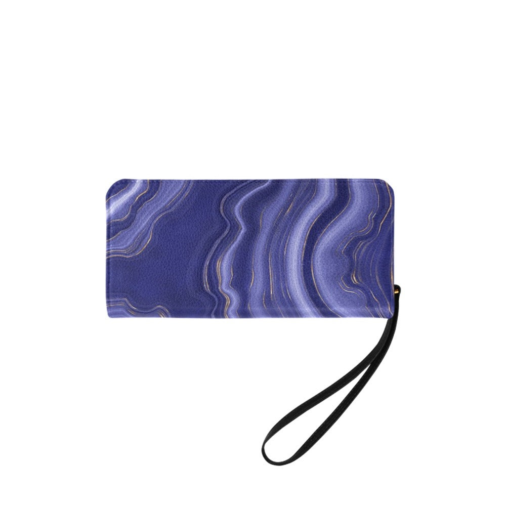 Indigo Blue Agate Clutch Wallet